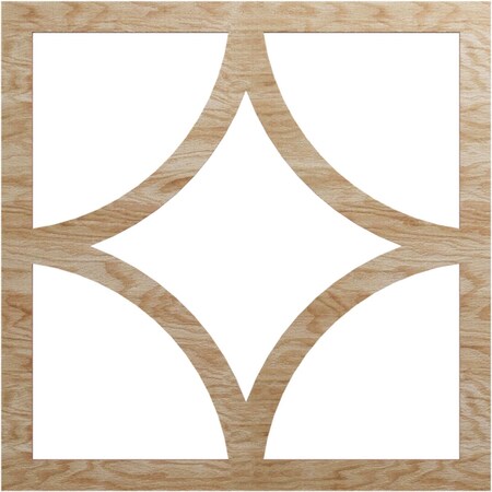 Ekena Millwork Statesman Wood Fretwork Pierced Ceiling Medallion, Red Oak, 24"OD x 15 3/8"ID x 3/8"T CMWP24X24X0375STRO